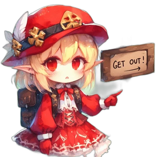 staff, weapon, hat, pixel art, anime, concept art, fantasy art, red transparent PNG cut-out