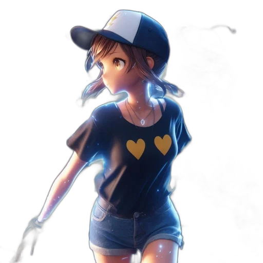 hat, dress, staff, weapon, anime, concept art, 3d render, pixel art transparent PNG cut-out