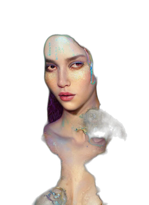 face, mask, creature, hair transparent PNG cut-out
