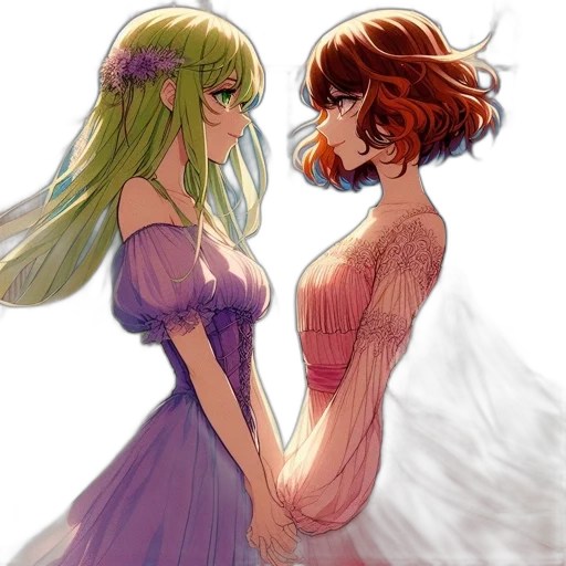 dress, watercolor, concept art, anime, pixel art, fire, neon lights, outer space transparent PNG cut-out