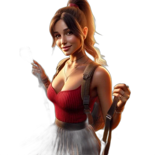 staff, weapon, dress, fantasy art, concept art, pixel art, anime, red transparent PNG cut-out