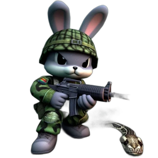weapon, animal, staff, concept art, 3d render, pixel art, cartoon, camouflaged transparent PNG cut-out
