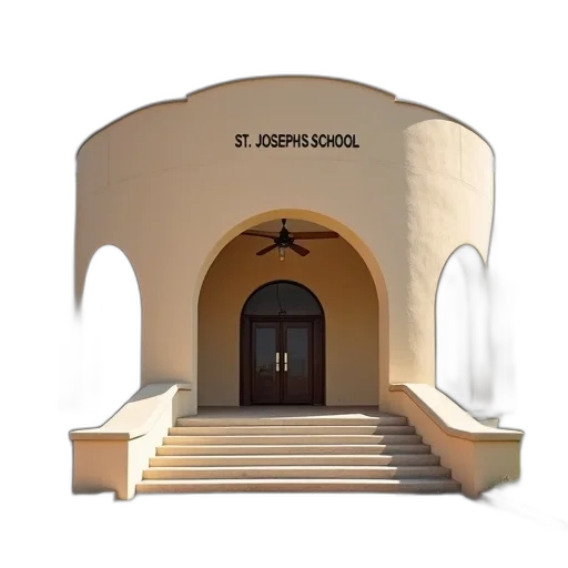 building, 3d render, photorealistic, concept art, beige, curved, entrance, arched transparent PNG cut-out