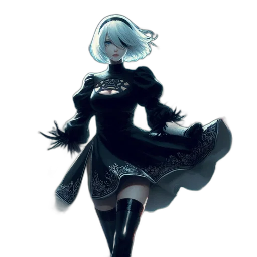 dress, staff, robot, jacket, concept art, fantasy art, 3d render, pixel art transparent PNG cut-out