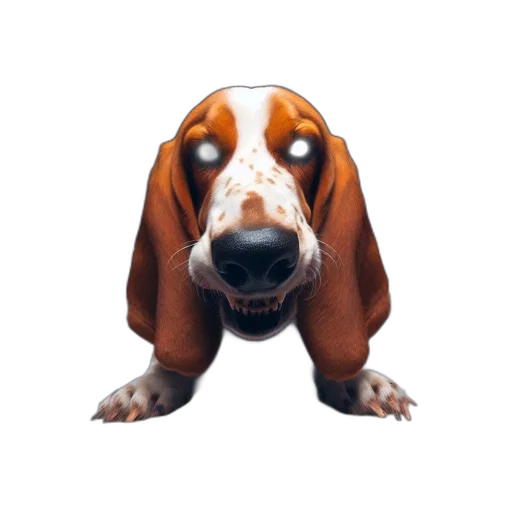 animal, face, creature, staff, photorealistic, 3d render, concept art, basset transparent PNG cut-out
