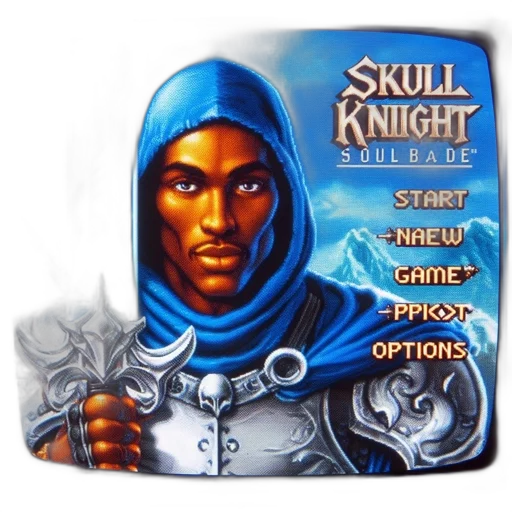 fantasy art, concept art, comic book art, skull, knight, soul, bade, protagonist transparent PNG cut-out