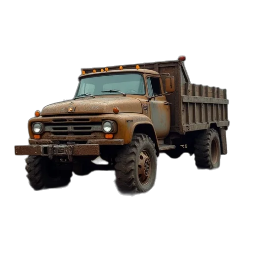 animal, weapon, car, 3d render, concept art, photorealistic, mud, truck transparent PNG cut-out