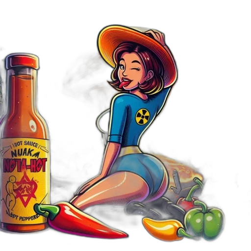 food, concept art, pixel art, comic book art, cartoon, woman, blue, outfit transparent PNG cut-out