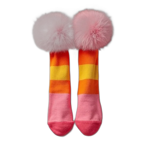 hat, shoes, colorful, neon, pastel, pink, orange, yellow transparent PNG cut-out