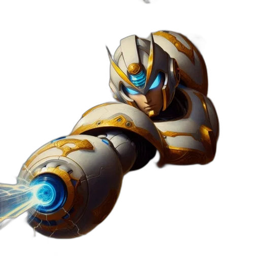 robot, weapon, staff, sword, concept art, fantasy art, pixel art, 3d render transparent PNG cut-out
