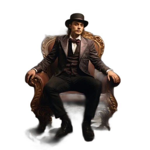 hat, furniture, jacket, staff, concept art, pixel art, photorealistic, comic book art transparent PNG cut-out