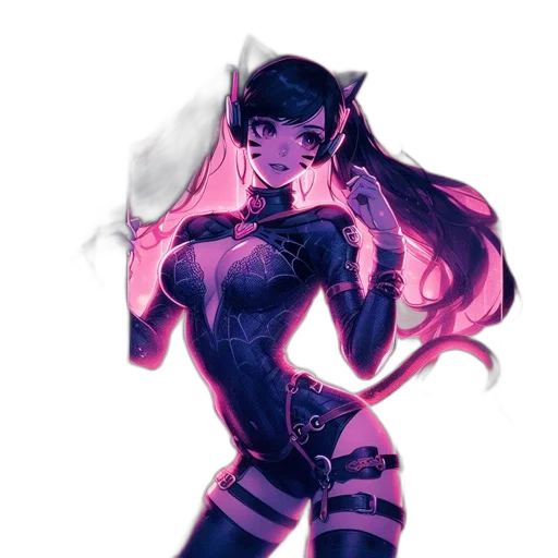 robot, concept art, cyberpunk, fantasy art, comic book art, neon lights, dark, neon transparent PNG cut-out