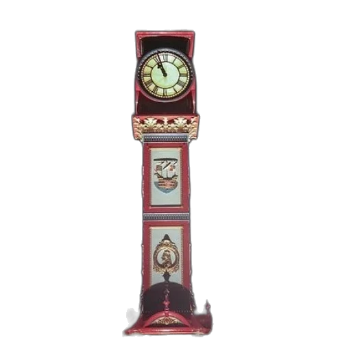 staff, jewelry, furniture, 3d render, tall, red, clock, tower transparent PNG cut-out