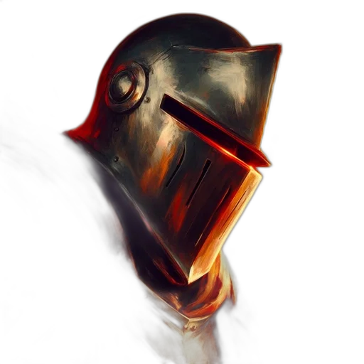 mask, sword, robot, weapon, concept art, fantasy art, watercolor, photorealistic transparent PNG cut-out