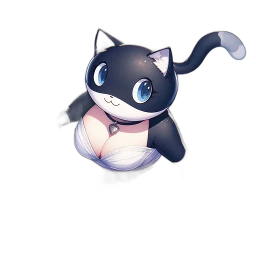 staff, animal, creature, 3d render, concept art, pixel art, anime, monochrome transparent PNG cut-out