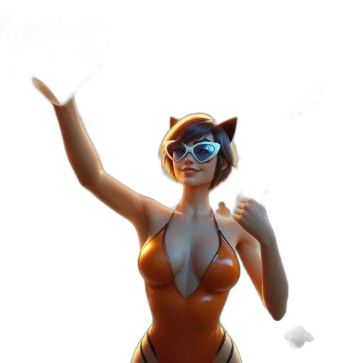 staff, dress, weapon, mask, concept art, 3d render, fantasy art, comic book art transparent PNG cut-out