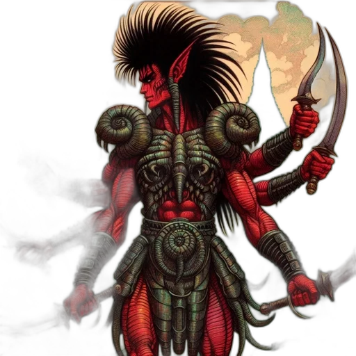 staff, weapon, concept art, fantasy art, comic book art, 3d render, red, fierce transparent PNG cut-out