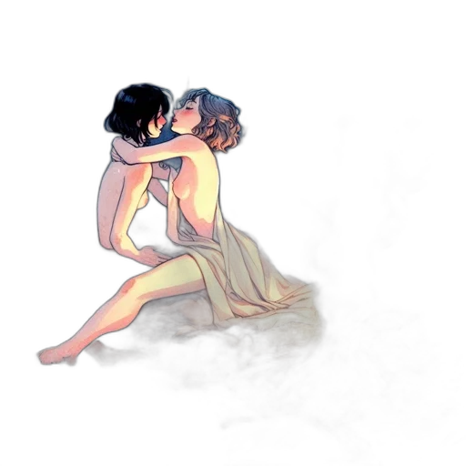 dress, watercolor, concept art, pixel art, fantasy art, underwater, fog, fire transparent PNG cut-out