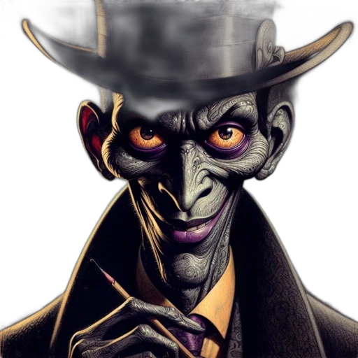 face, hat, mask, staff, concept art, photorealistic, cartoon, comic book art transparent PNG cut-out