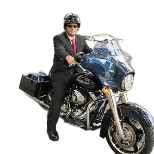 jacket, photorealistic, man, suit, helmet, sits, blue, motorcycle transparent PNG cut-out