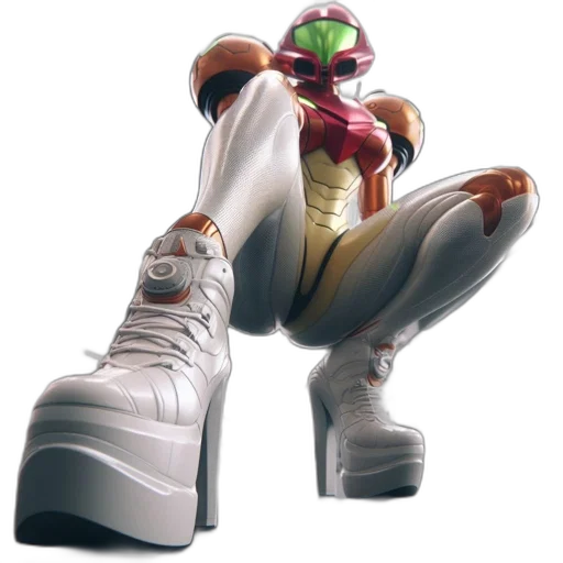 shoes, robot, weapon, 3d render, concept art, futuristic, anthropomorphic, sports transparent PNG cut-out