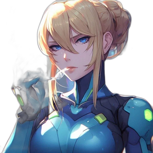 robot, staff, weapon, face, anime, cyberpunk, concept art, pixel art transparent PNG cut-out