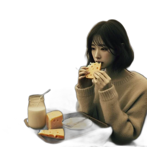 food, concept art, oil painting, photorealistic, pixel art, snow, monochrome, pastel transparent PNG cut-out