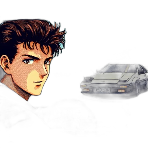 car, concept art, pixel art, anime, photorealistic, monochrome, video, game transparent PNG cut-out