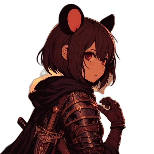 staff, weapon, mask, animal, pixel art, concept art, anime, fantasy art transparent PNG cut-out