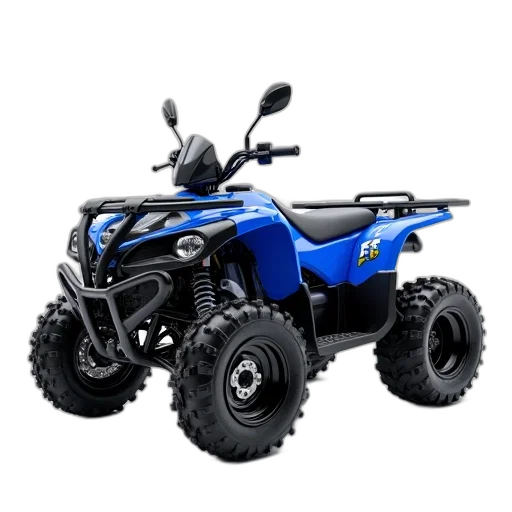 blue, black, all-terrain, vehicle, atv, large, windshield, roof transparent PNG cut-out