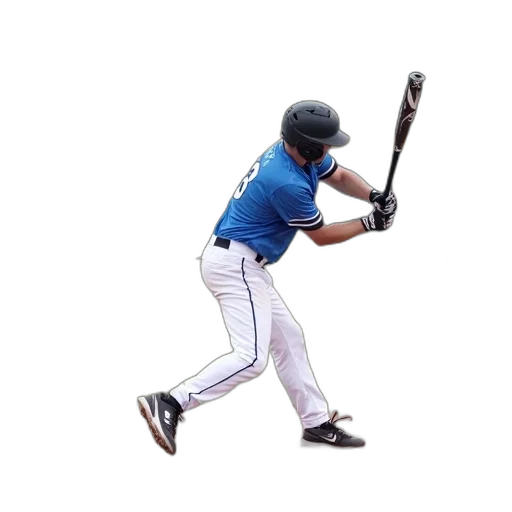 weapon, staff, sword, hair, baseball, player, blue, uniform transparent PNG cut-out