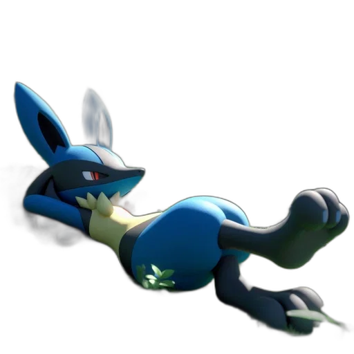 animal, creature, staff, 3d render, concept art, pixel art, fantasy art, blue transparent PNG cut-out