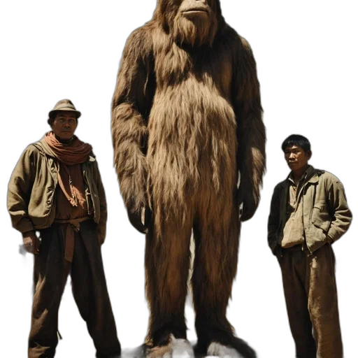 animal, staff, creature, jacket, concept art, 3d render, large, furry transparent PNG cut-out