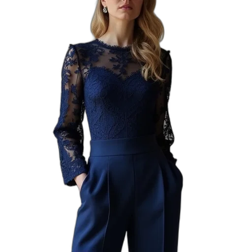 dress, staff, blue, navy transparent PNG cut-out