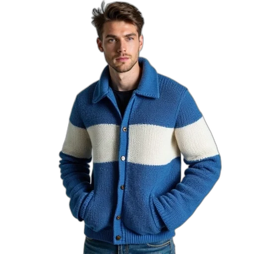 jacket, blue, monochrome, male transparent PNG cut-out