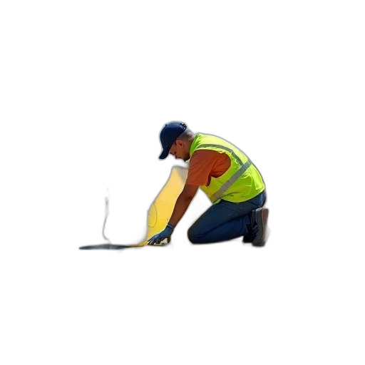 staff, weapon, sword, umbrella, 3d render, photorealistic, worker, yellow transparent PNG cut-out