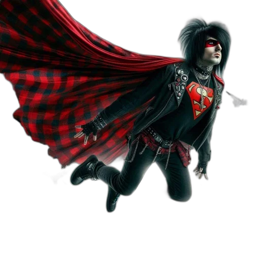 jacket, comic book art, concept art, 3d render, fantasy art, figure, dark, spiky transparent PNG cut-out