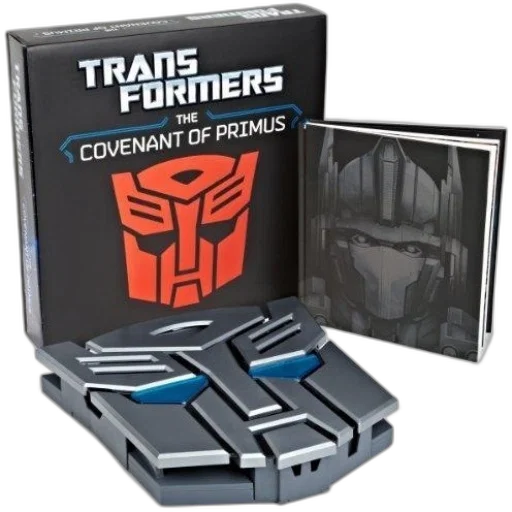 image, features, transformers-themed, product, red, black, face, logo transparent PNG cut-out