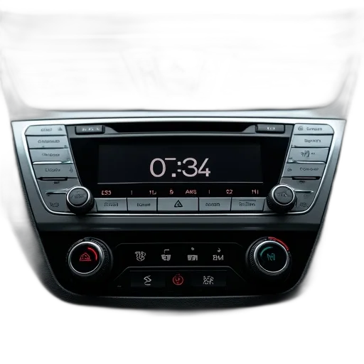 car, photorealistic, sleek, modern, stereo, system, digital, display transparent PNG cut-out