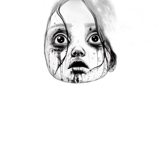 face, mask, creature, robot, concept art, pencil sketch, comic book art, photorealistic transparent PNG cut-out
