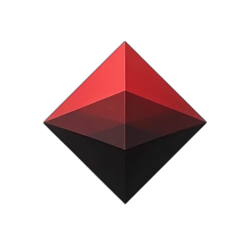 3d render, pixel art, concept art, fantasy art, red, dark, stylized, geometric transparent PNG cut-out