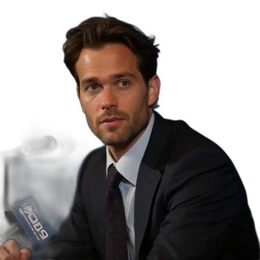 staff, jacket, face, hair transparent PNG cut-out