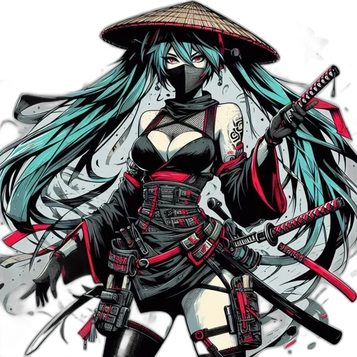 weapon, staff, sword, anime, cyberpunk, concept art, pixel art, monochrome transparent PNG cut-out