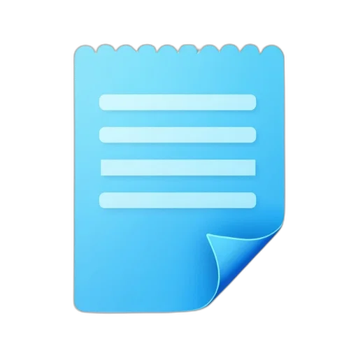 blue, stylized, illustration, piece, paper, text, wavy, edge transparent PNG cut-out