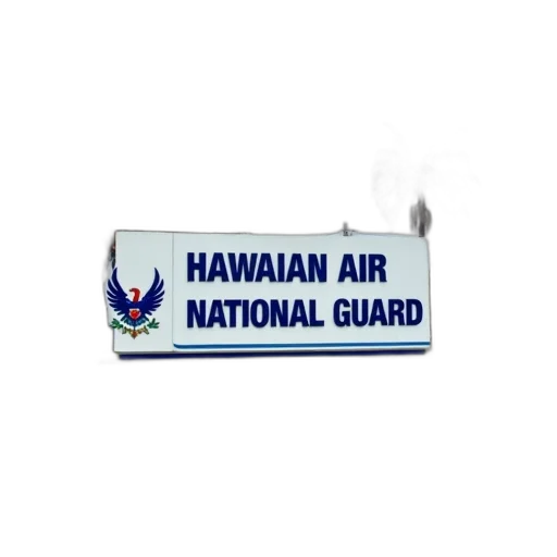 large, white, sign, blue, lettering, prominently, displayed, front transparent PNG cut-out