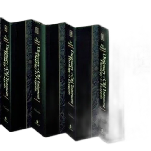 set, four, green, books, black, titles, likely, related transparent PNG cut-out