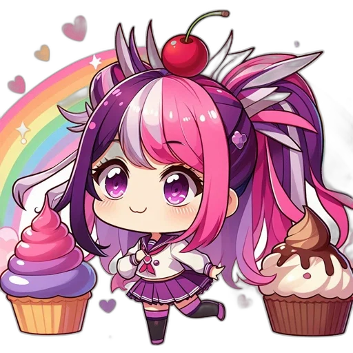 staff, food, anime, pixel art, fantasy art, concept art, pastel, animated transparent PNG cut-out