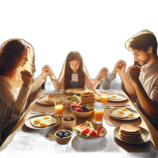 food, photorealistic, oil painting, concept art, watercolor, family, three, mother transparent PNG cut-out