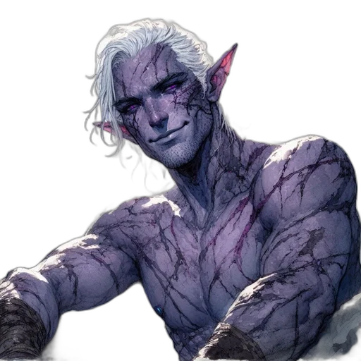 creature, staff, concept art, fantasy art, watercolor, comic book art, blue, dark transparent PNG cut-out
