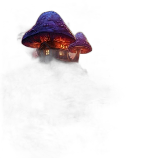 hat, umbrella, mask, building, concept art, 3d render, photorealistic, fantasy art transparent PNG cut-out